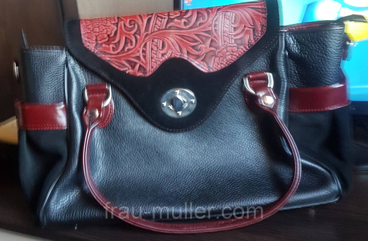 Сумка фірмова містка жіноча з натуральної шкіри Wittchen, фото 1