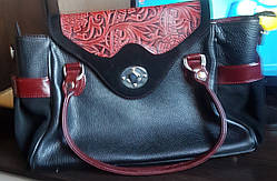 Сумка фірмова містка жіноча з натуральної шкіри Wittchen