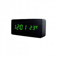 Часы электронные настольные VST-862S (будильник, градусник, дата, влажность) с зеленой подсветкой