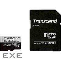 TS512GUSD350V 512GB microSD w/ adapter U1, High Endurance (170TB)