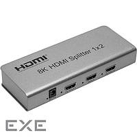 HDMI сплиттер 1 to 2 POWERPLANT HDMI 1x2 8K (CA914197)