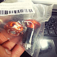 Заглушки на кермо мотоцикла та велосипеда жовтогарячі 16-20 мм