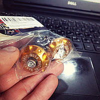 Заглушки на кермо мотоцикла та велосипеда жовті 16-20 мм