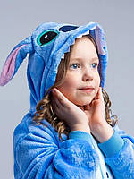 Детские кигуруми Стич синий Кенгуруми для детей для девочек XS, 90 - 105 см