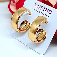 Вироби з медичного золота Xuping. Класичні сережки - кільця, с-3072