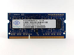 Оперативна пам'ять для ноутбука SODIMM Nanya DDR3 2Gb 1333MHz PC3-10600S (NT2GC64B88B0NS-CG) Б/В