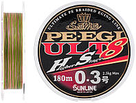 Шнур Sunline PE EGI ULT HS8 180m #0.3/0.090mm 2.5kg