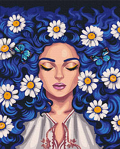 Картина за номерами Brushme Ромашки у волоссі 50х40 см