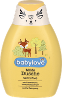 Дитячий гель для душу з екстракт гамамелісу і пантенол Babylove Milde Dusche Sensitive 250 ml