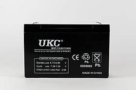 Акумулятор BATTERY 6V 12A UKC (Реальна ємність -30%)