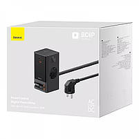 Мережева зарядка Baseus PowerCombo Digital PowerStrip 65W (2 AC + 1 USB + Type-C + Кабель Type-C) 1,5м, фото 9