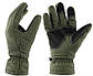 Водовідштовхувальні захисні вітрозахисні Softshell на флісі зимові рукавички Олива 9002.PeremogaUA, фото 9