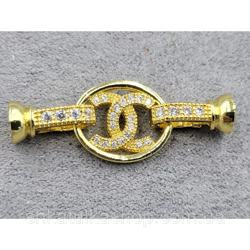 Застібка CHANEL 13*34мм Milano З71 лимонне золото, фото 1