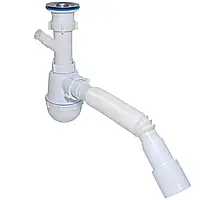 Сифон «Waterstal» для накладної мийки з відводом під прал. маш. 1 1/2 з гнучкою трубою