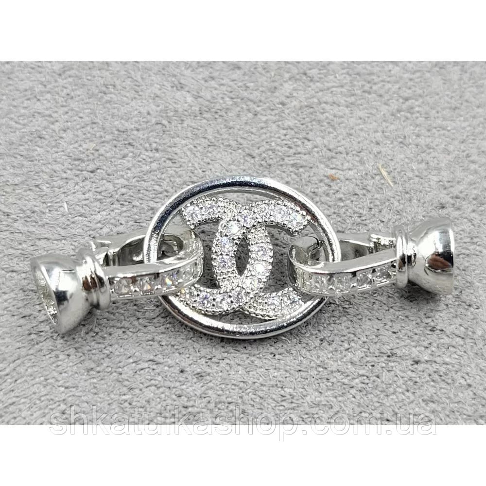 Застібка CHANEL 13*34мм Milano З72 родій