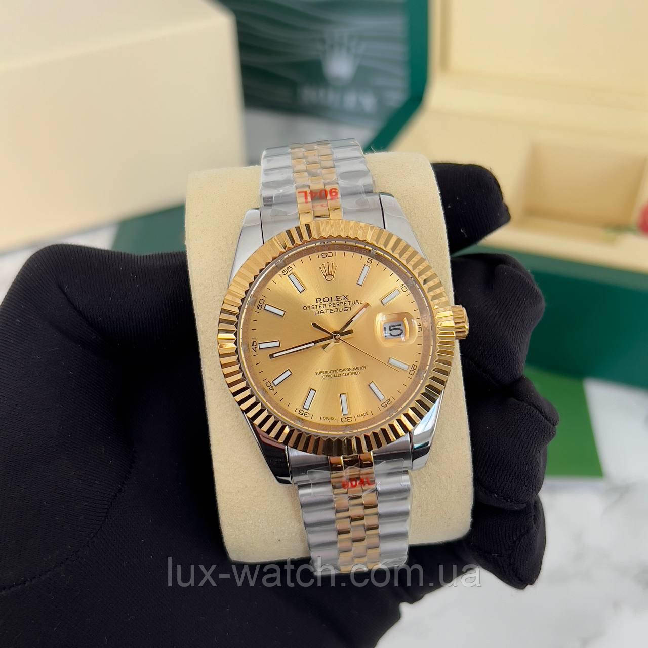 Годинник наручний R.o.l.e.x. DateJust Silver/Gold-Gold