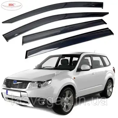 Дефлектори вікон (вітровики) Subaru Forester 2008-2013 (HIC/Тайвань), фото 1