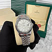 Годинник наручний чоловічий Rolex DateJust Silver/White, фото 2