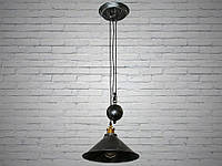 Підвісний світильник у стилі Лофт Е27 40Вт метал чорний/срібна патина 30х220 см