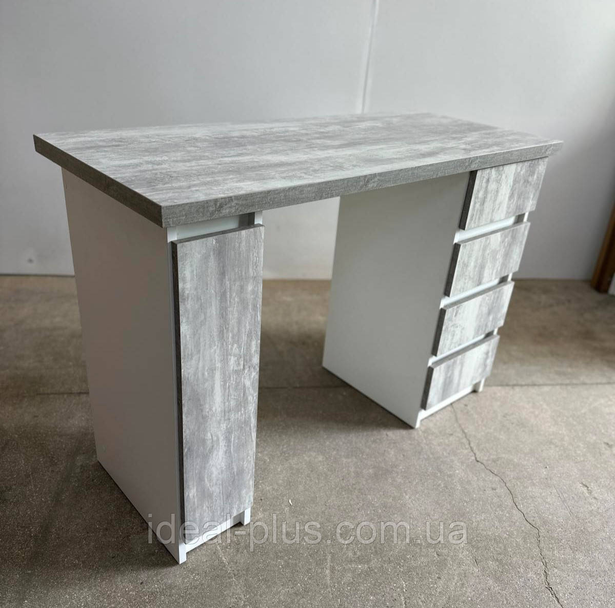 Стіл для манікюру в салон краси МR_СМ 400-06 надійний манікюрний стіл з карго та тумбою на 4 ящики, фото 1