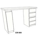 Стіл для манікюру в салон краси МR_СМ 400-06 надійний манікюрний стіл з карго та тумбою на 4 ящики, фото 7