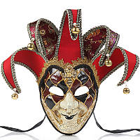 Маска шута, Маска Венецианского Джокера, винтажная маска шута красная TOS