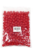 Пластиковые Жемчужные бусины - 12 мм. Цвет - красный. Упаковка - 250 грамм (прим295 шт) . Люкс качество