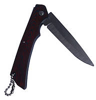 Нож брелок коричневый складной большой 165х70