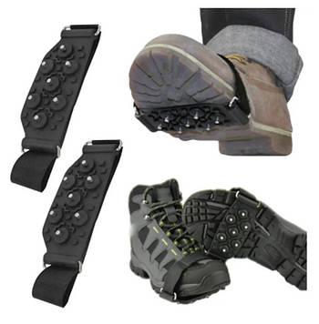 Антиковзні льодоступи, накладки з шипами Кішки з 7 шипами чорні один розмір 1200. PeremogaUA