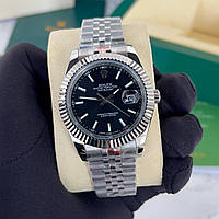 Часы наручные мужские Rolex DateJust Silver/Black