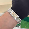 Годинник наручний чоловічий Rolex DateJust Silver/Black, фото 3