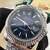 Модний годинник для хлопців Rolex DateJust Silver/Blue, фото 5