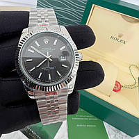 Модные мужские часы Rolex DateJust Silver/Grey