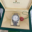 Стильний годинник для хлопців Rolex DateJust 41 Diamond Silver/Pearl, фото 5