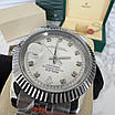Стильний годинник для хлопців Rolex DateJust 41 Diamond Silver/Pearl, фото 8