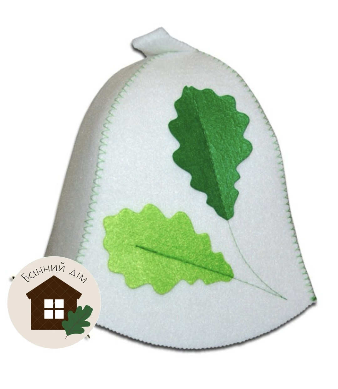 Шапка для лазні «Дубок» біла, фото 1