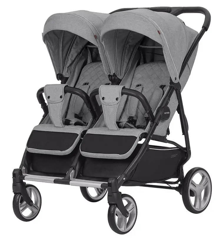 Коляска прогулянкова для двійні, CARRELLO Connect CRL-5502 Ink Gray, сіра, Карелло Коннект, фото 1