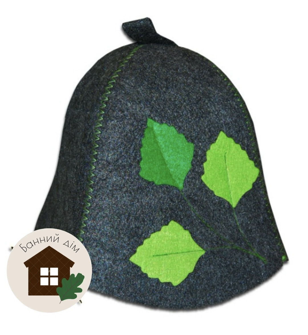 Шапка для лазні «Берізка» сіра, фото 1