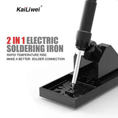 Паяльна станція Kailiwei 3102D 2-в-1 з феном і паяльником для ремонту друкованих плат IC SMD BGA, фото 2