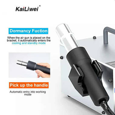 Паяльна станція Kailiwei 3102D 2-в-1 з феном і паяльником для ремонту друкованих плат IC SMD BGA, фото 4