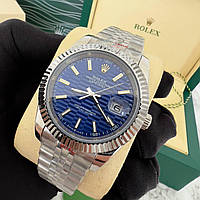 Часы мужские элегантные Rolex Datejust 41 Motif Blue