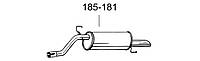 Глушитель задний OPEL Corsa D 06-14, OPEL Corsa E 14-, (185-181), Bosal Demi: Залог Качества