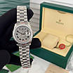 Елегантний наручний годинник Rolex 36 mm Day — Date Silver Diamond, фото 7