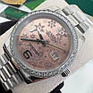 Жіночий годинник наручний Rolex 36 mm Datejust Diamond Floral Silver-Pink, фото 6