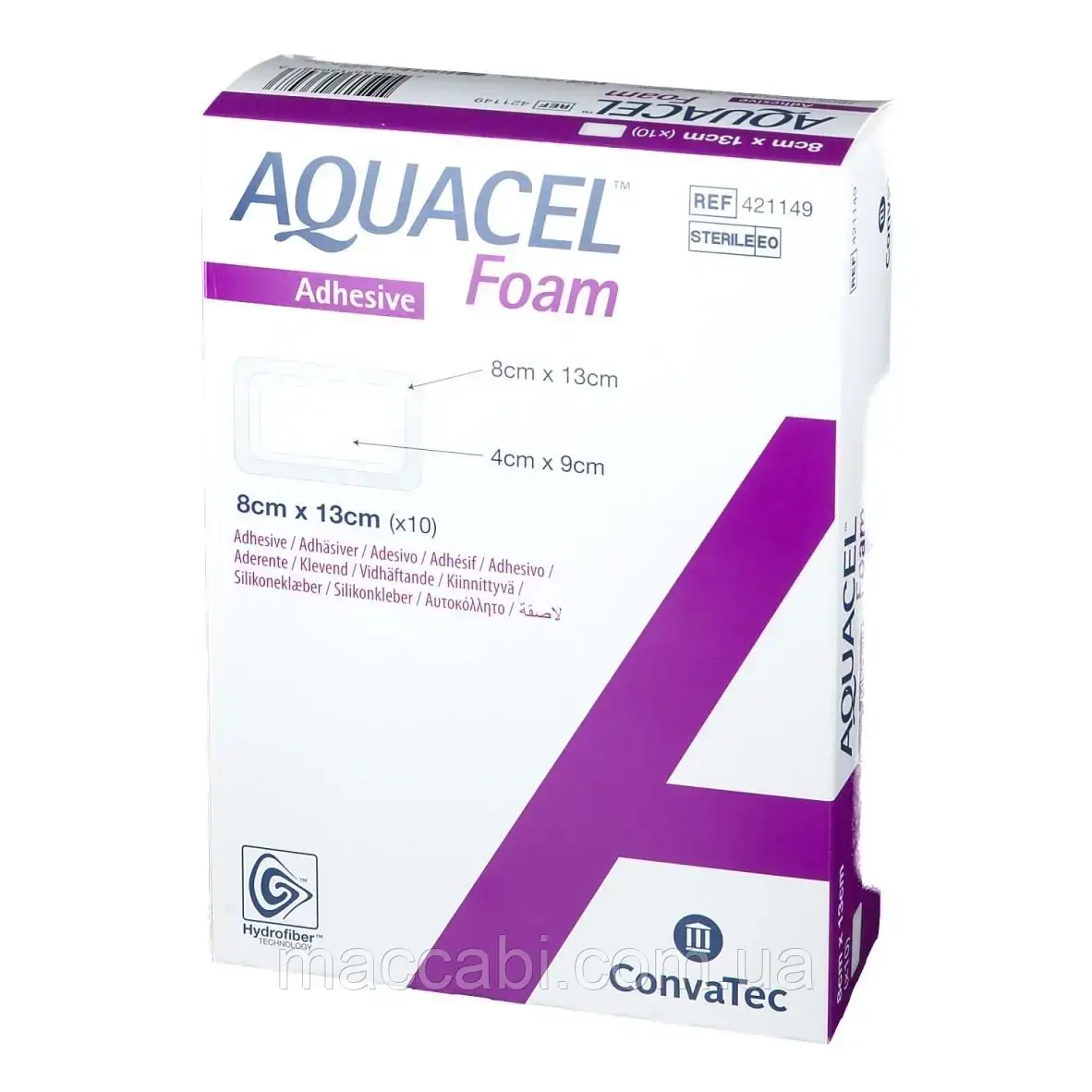 Aquacel Foam Adhesive 8x13см Губчаста неадгезивна пов'язка 1 шт.
