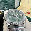 Жіночий витончений годинник Rolex 36 mm Datejust Diamond Floral Silver-Green, фото 5