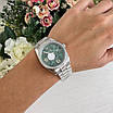 Жіночий витончений годинник Rolex 36 mm Datejust Diamond Floral Silver-Green, фото 6