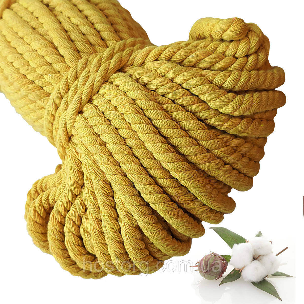 Бавовняна кольорова мотузка 6 мм 50 м для домашнього рукоділля та макраме
