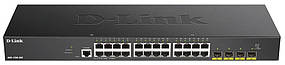 D-Link Комутатор DGS-1250-28X 24xGE, 4xSFP, WebSmart