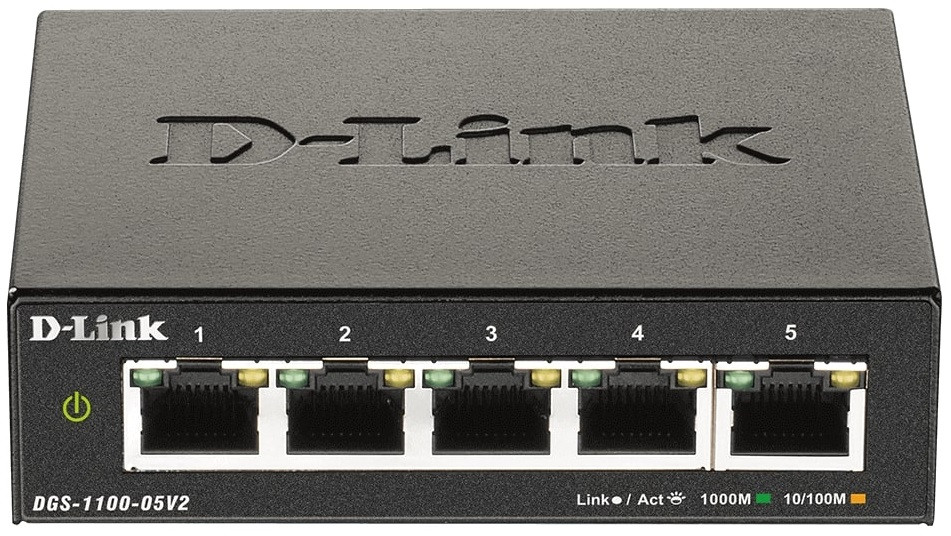 D-Link Комутатор DGS-1100-05V2 5xGE, EasySmart